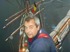 The man under the kite