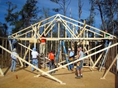 Two trusses up.JPG